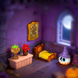Resin Micro-Landscape Creative Halloween Bedroom Furniture Series <b>Doll</b> <b>House</b> DIY Decorations Accessories Mini Desktop Ornaments - Product Image 3