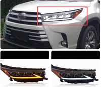 Modification des phares pour Toyota Highlander 2018-2021 USA avec feux de jour LED à quatre lentilles et clignotants dynamiques