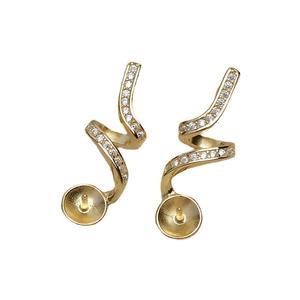 Pendientes de Plata de Ley S925 Estilo Coreano, Hechos a Mano, con 3-5 Perlas, Bandeja Vacía para Accesorios con Decoración de Hongos 4835 - Product Image 5