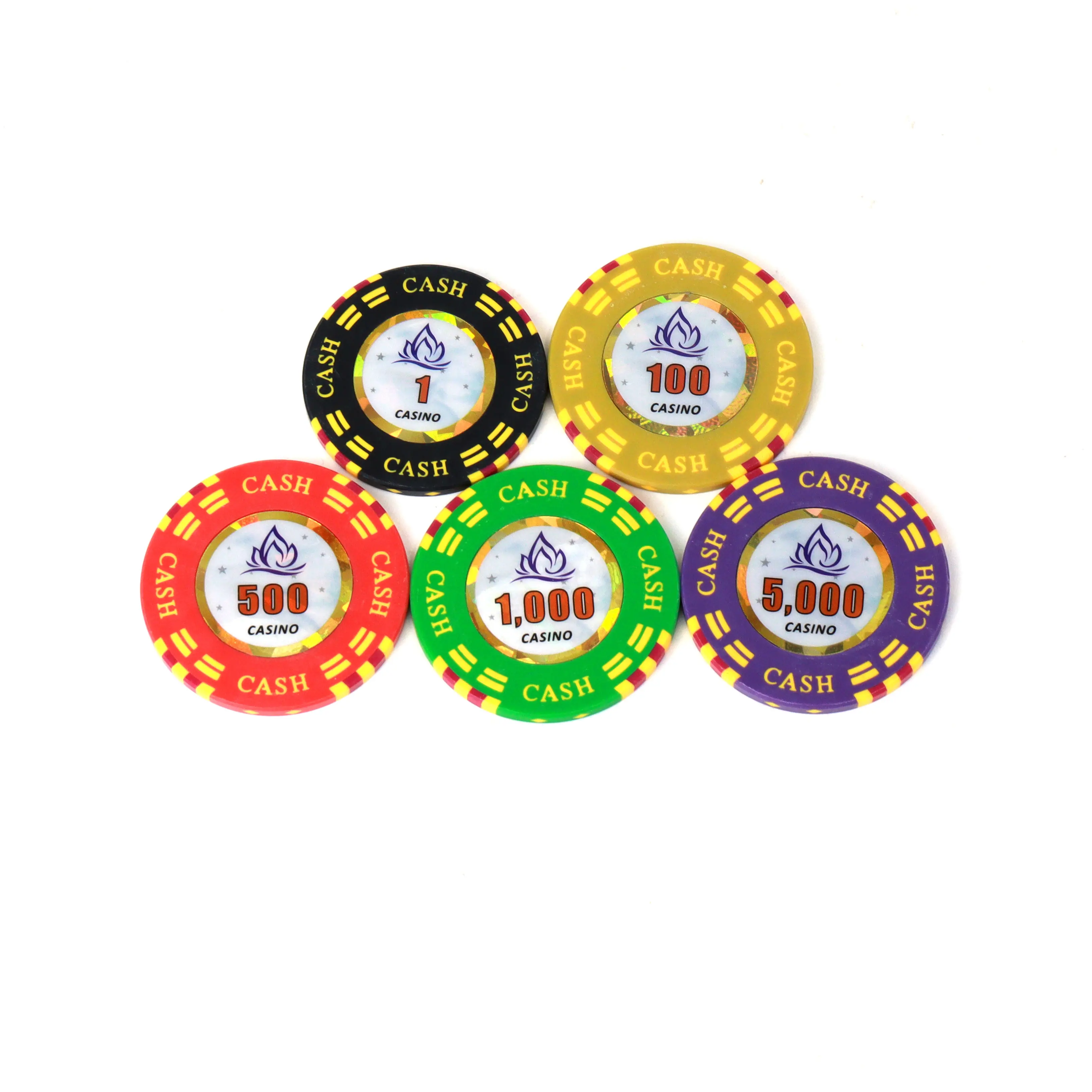 Casino RFID-Poker chips mit hohem Nennwert und Tracking-Technologie Kunden spezifische Composite-Game-Token für den Club