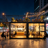 Maison modulaire préfabriquée pliable à faible coût pour bars, cafés, bureaux et hôtels - Design moderne OEM/ODM