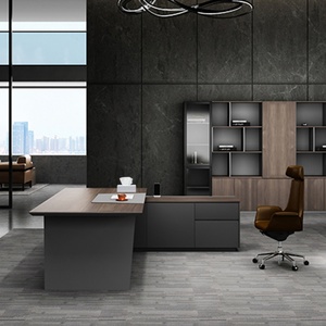 Free Design Plan Factory Price E1 Mdf Office Furniture Luxury L Shape Design Strong Executive Ceo Boss Office <b>Desk</b> - Product Image 3