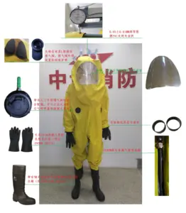 Cina nuovo Design resistente agli agenti chimici protettivo Hazmat si adatta alla tuta protettiva per vigili del fuoco