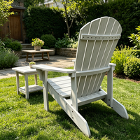 Chaise Adirondack en plastique imperméable avec structure en acier résistante aux UV, confortable, empilable, portable, pour l'extérieur