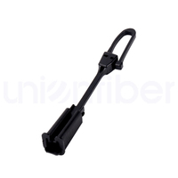 Pince de tension en nylon autoportante pour câble de descente en plastique FTTH, pince d'ancrage pour câble plat, installation aérienne