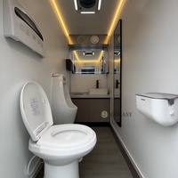 Remorque de toilettes mobiles de luxe entièrement personnalisée, grande capacité, pour hommes et femmes, avec douche portable