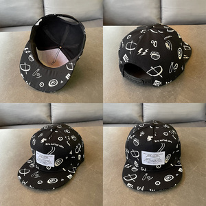 Özel logo Graffiti serin tasarım Snapback spor şapka Unisex moda yama şapka Snapback kap erkekler için - Product Image 6
