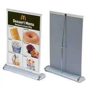 Roll Up Banner Stand Display Portable Retractable Fácil de instalar Desktop mini roll up banner