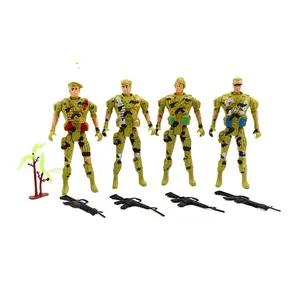 Vente en gros de figurines d'action modèles de jouets militaires ensemble de jeu jouet de soldats de l'armée en plastique