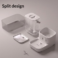 Fontaine à eau sans fil pour animaux de compagnie, séparation eau sale et eau propre, induction radar, distributeur d'eau automatique pour chats, fournitures pour animaux de compagnie