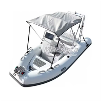 Article populaire : Bateau semi-rigide en aluminium abordable avec revêtement en PVC pour la pêche et les loisirs en famille