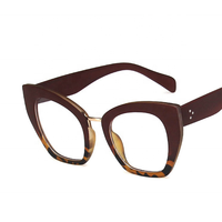 Lunettes anti-lumière bleue à monture large œil de chat, monture de caractère, montures tendance à clous décoratifs