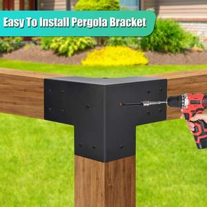 Kit de supports en acier <span class=keywords><strong>pour</strong></span> <span class=keywords><strong>pergola</strong></span> <span class=keywords><strong>d</strong></span>'<span class=keywords><strong>angle</strong></span> à 3 voies 4x4 <span class=keywords><strong>pour</strong></span> <span class=keywords><strong>connecteur</strong></span> en bois - Product Image 4