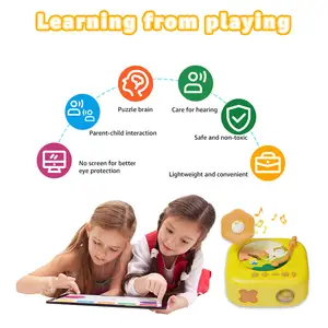 جهاز تعليمي بطاقات محاكاة إنجليزي على شكل فلاش جديد للأطفال محاكي قصص لعبة موسيقية للأطفال
