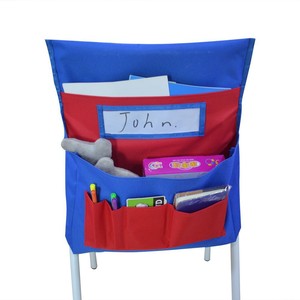 Bolsa para Respaldo de Silla de Aula Azul y Roja con Almacenamiento para Libros y Material Escolar - Product Image 3