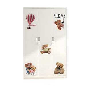 Garde-Robe en Acier Imprimé de Haute Qualité pour Enfants au Design Moderne, Personnalisable pour le Rangement des Vêtements dans la Chambre d'Enfant, Sensation Chaleureuse - Product Image 5