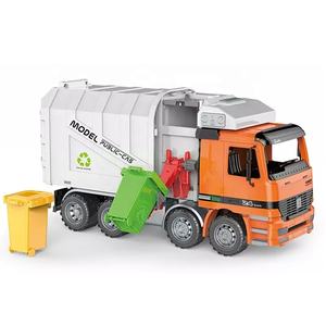 <span class=keywords><strong>Giocattoli</strong></span> del <span class=keywords><strong>camion</strong></span> della spazzatura dell'automobile della spazzatura del veicolo giocattolo di attrito dell'ascensore manuale di plastica per i bambini con 1 bidone della spazzatura - Product Image 1