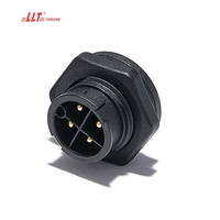 Connecteur circulaire M19 à montage sur panneau, câble électrique à 4 broches en ligne LLT Led