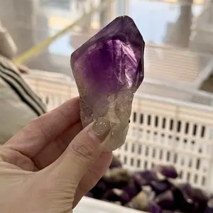 Wholesale Bulk Fengshui Stone Healing Quartz Rough Amethyst Wand For Sale