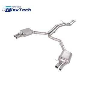 ระบบท่อไอเสียแคทแบ็กสแตนเลสแบบมีวาล์วพร้อมปลายท่อแบบสี่ช่องสำหรับ Audi B8 B8.5 RS5 4.2T - Product Image 4