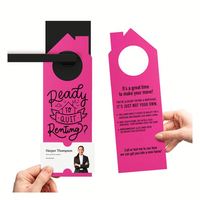 Porte-étiquettes promotionnels personnalisés pour agents immobiliers, en papier, pour la vente en gros, pour annoncer la fin de la location immobilière