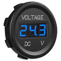 Voltmètre étanche DC 12V-24V, affichage numérique LED 12V, jauge de tension pour voiture