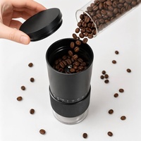 Penggiling Kopi Elektrik Keramik USB Portabel Berkinerja Tinggi Kapasitas 25g Logo Kustom Kualitas Tinggi Warna Hitam Putih