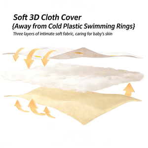 Flotador de Bebé con Forma de Jirafa Amarilla WaterDream, Anillo de Natación Ecológico de PVC, Portátil, No Inflable, Anillos de Natación para Niños, Anti-Vuelco - Product Image 4