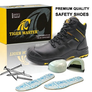 Scarpe Antinfortunistiche CE S3 <span class=keywords><strong>CI</strong></span> HRO WR Impermeabili con Punta in Fibra di Vetro Antiperforazione in Pelle Nera Resistente all'Olio con Suola in Gomma Antiscivolo per Uomo - Product Image 4