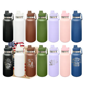 Botella de Agua Aislada de Boca Ancha de 32 oz, Antiderrames, con Tapa de Boquilla Portátil para Deportes, Gimnasio, <span class=keywords><strong>Viajes</strong></span>, Escuela - Product Image 5