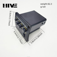 Préampli égaliseur 2 bandes HIVE pour guitare acoustique AEQ-2T avec accordeur et égaliseur piézo