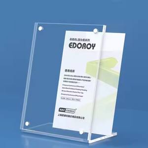 Présentoir magnétique solide de type L A4 vernis traitement de surface pour la publicité de magasin carte de prix <span class=keywords><strong>menu</strong></span> carte de vin table - Product Image 2