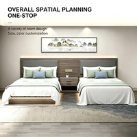 Meubles de chambre à coucher pour hôtel 5 étoiles, lit king-size, style minimaliste moderne, bois massif, qualité commerciale, résistant au feu, Eastmate EMT-R2601, durable