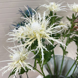 Flor Artificial de 3 Ramas, Eryngium <span class=keywords><strong>Campestre</strong></span>, Arreglo de Plantas Artificiales, Ideal para Decoración de Bodas y Hogar - Product Image 6