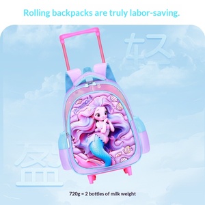 Mochilas Escolares con <span class=keywords><strong>Ruedas</strong></span> de <span class=keywords><strong>Dinosaurio</strong></span> de 12 Pulgadas para Jardín de Niños, <span class=keywords><strong>Mochila</strong></span> Infantil de Dibujos Animados con <span class=keywords><strong>Ruedas</strong></span> para Niños de 2 a 7 Años, Bolsos de Hombro para Niños y Niñas - Product Image 3