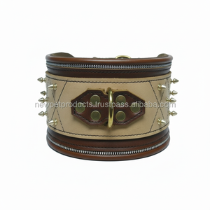 Collar de perro de alta calidad personalizado de lujo genuino de cuero fuerte collares para mascotas con anillo en D de Metal para perros medianos y grandes - Product Image 1