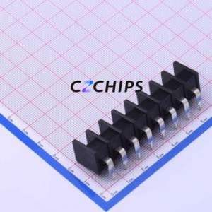 DBT30R-8.25-8P-BK-P Barrier Terminal Block Bent Lead Through Hole,P=8.25mm Connector Two Sides 8.25mm 1x8P Right Angle Pin - Product Image 2