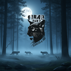 T-shirt Feral Life avec motif de chat noir, tee-shirt graphique Fearless Free - Product Image 3