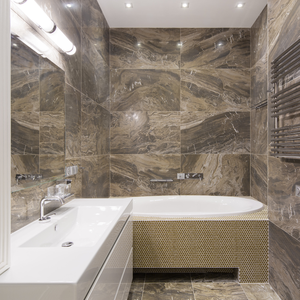 Meuble vanité élégant de salle de bain Tenture murale de haute qualité Armoire en bois Finition laquée Carcasse en mélamine Utilisation en appartement - Product Image 3