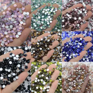 XULIN Wholesale Bulk Big Package 100gross/bag Bling Bling Flat Back Crystal Stone Glass Rhinestone For Nail Decoration