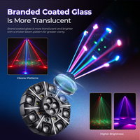 YSH 150W 8 Bras King Kong RGBW LED Moving Head Light avec Télécommande DMX512, Effets Laser Beam Strobe pour DJ et Soirées en Boîte de Nuit