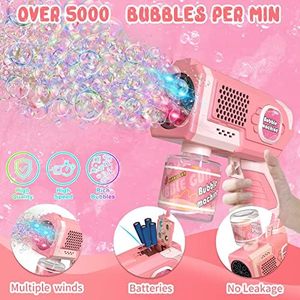 Ept bán buôn ngoài trời mini juguetes 8 lỗ LED Điện Súng Bong Bóng đồ chơi cho trẻ em - Product Image 5