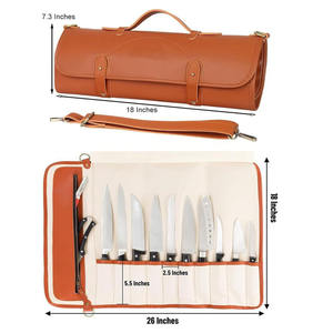 Large-Capacity Chef's Backpack <b>Zipper</b> Closure New Portable Kitchen Tableware Knife <b>Storage</b> Roll <b>Bag</b> Western-Style Tool <b>Bag</b> - Product Image 4