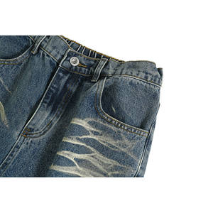 Pantalones Vaqueros de Hombre Transpirables de Dos Tonos Lavados, de Tela Gruesa, Holgados, Informales, de Mezclilla, Azules y Negros, de Pierna Recta, Colección Primavera 2026 - Product Image 3