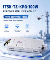 Modul Penguat Daya RF GaN 100W 4000-8000MHz Papan Pertahanan Sinyal Anti-Drone untuk UAV