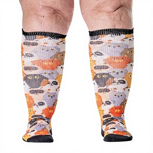 Super Wide Extra Length Spring Knee-Length <strong>Diabetic</strong> <strong>Socks</strong> Swollen Feet Non-Slip Bamboo Bottom Breathable Daily <strong>Women</strong> <strong>Socks</strong> - Product Image 4