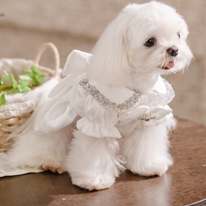 Ropa para Mascotas, Vestido de Novia Elegante y Noble con Volantes para Mascotas, Vestido de Lujo para Perros y Gatos, Lavable y Cómodo para Fiestas de Boda - Product Image 2