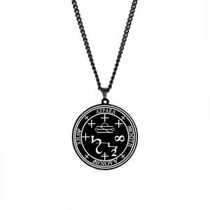 Collier pendentif en acier inoxydable avec sceau d'archanges MICHAËL, GABRIEL, RAPHAËL, <span class=keywords><strong>URIEL</strong></span>, SAMAEL, ZEDKIEL, talisman, sigil d'anges - Product Image 6