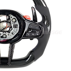 อัปเกรดสำหรับพวงมาลัยหุ้มหนังคาร์บอนไฟเบอร์พร้อมแป้นเปลี่ยนเกียร์สำหรับ M1/G06 M2/G10/G15/G16/G20/G22 G30 G42 G80 G82ซีรีส์3/6 - Product Image 6