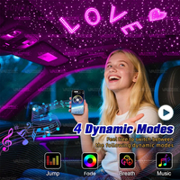 Lampes à fibres optiques LED RGB 16W IP65 en plastique pour voiture et maison, effet ciel étoilé, avec application et télécommande, lampe de plafond scintillante